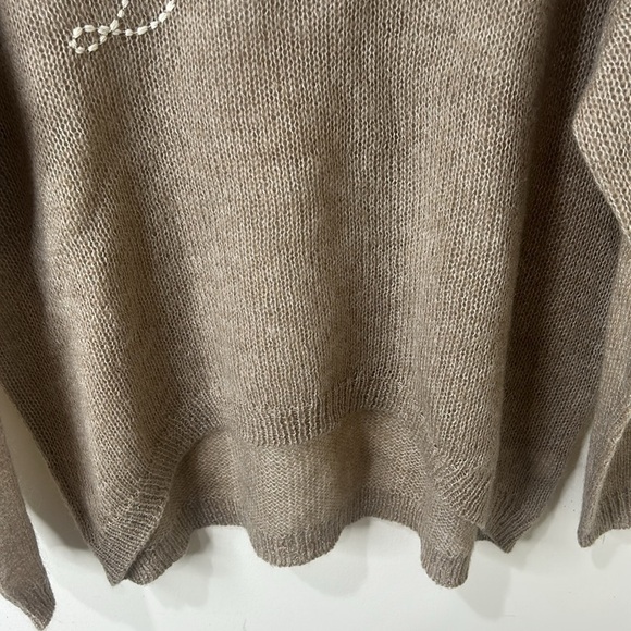 SUNDRY Mohair Wool Blend Lightweight Loose Knit Sweet Dreams Sweater Medium - Picture 11 of 16